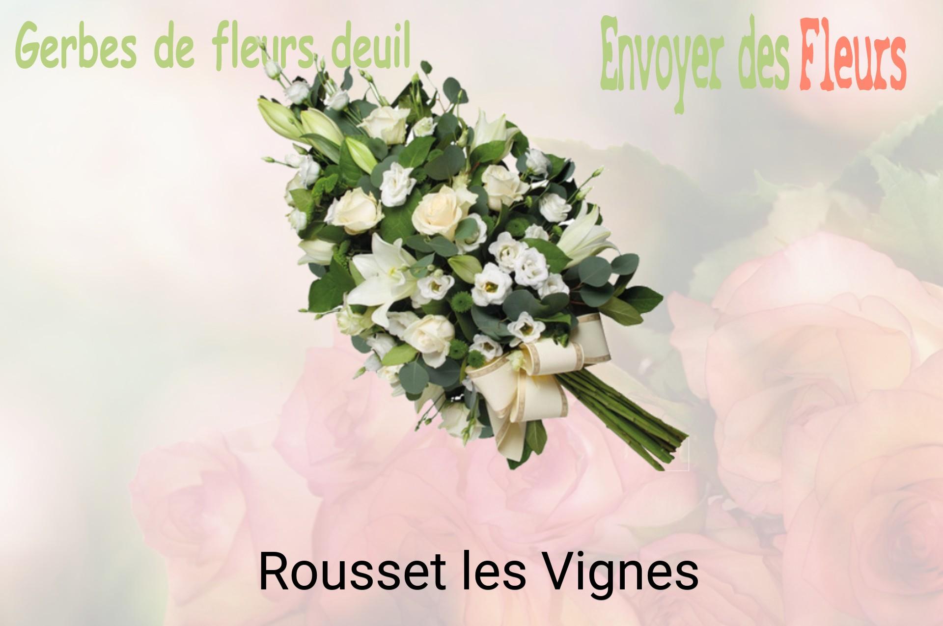 Gerbe de fleurs de deuil livrée à Rousset-les-Vignes